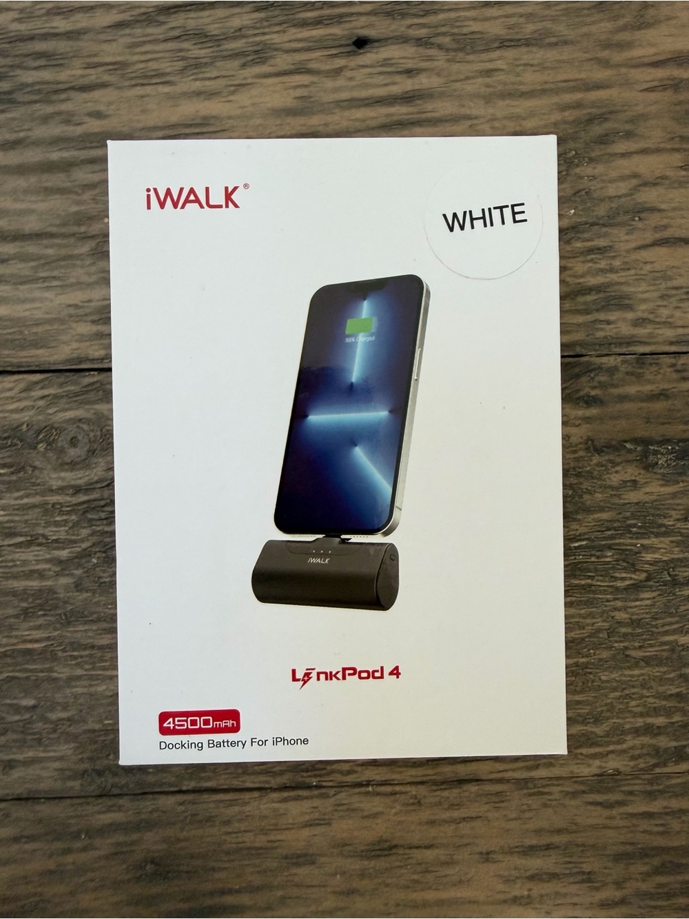 iWALK LinkPod 4 Docking Battery - White (4500mAh)